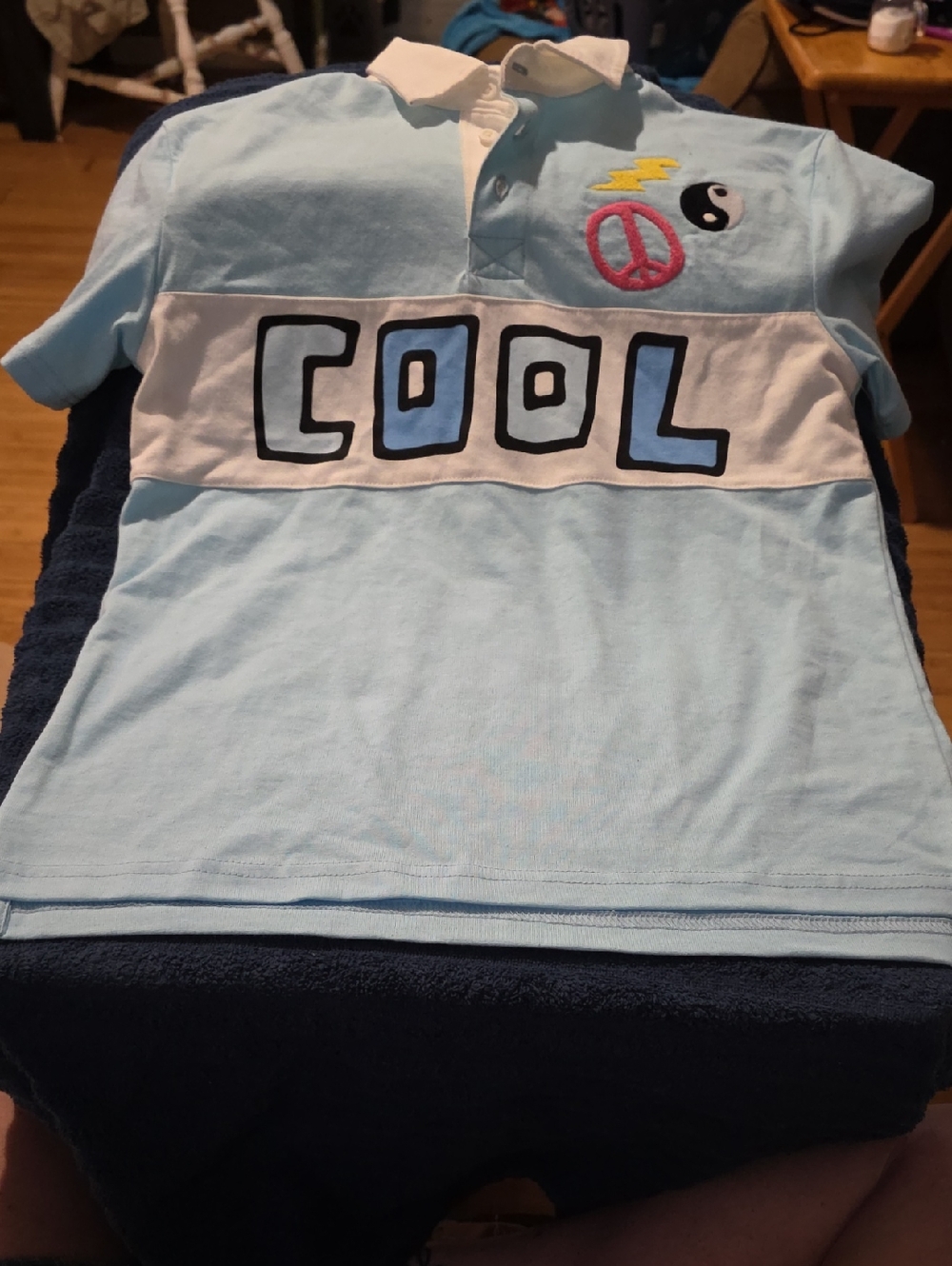 Kids Light Blue 'Cool' Polo Shirt
